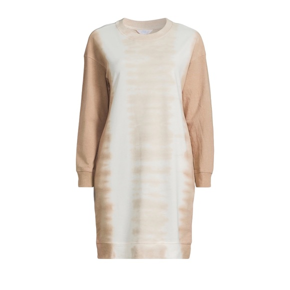 Large Time and Tru Ant Tie Die Women's Garment Wash Sweatshirt Dress - Picture 2 of 8